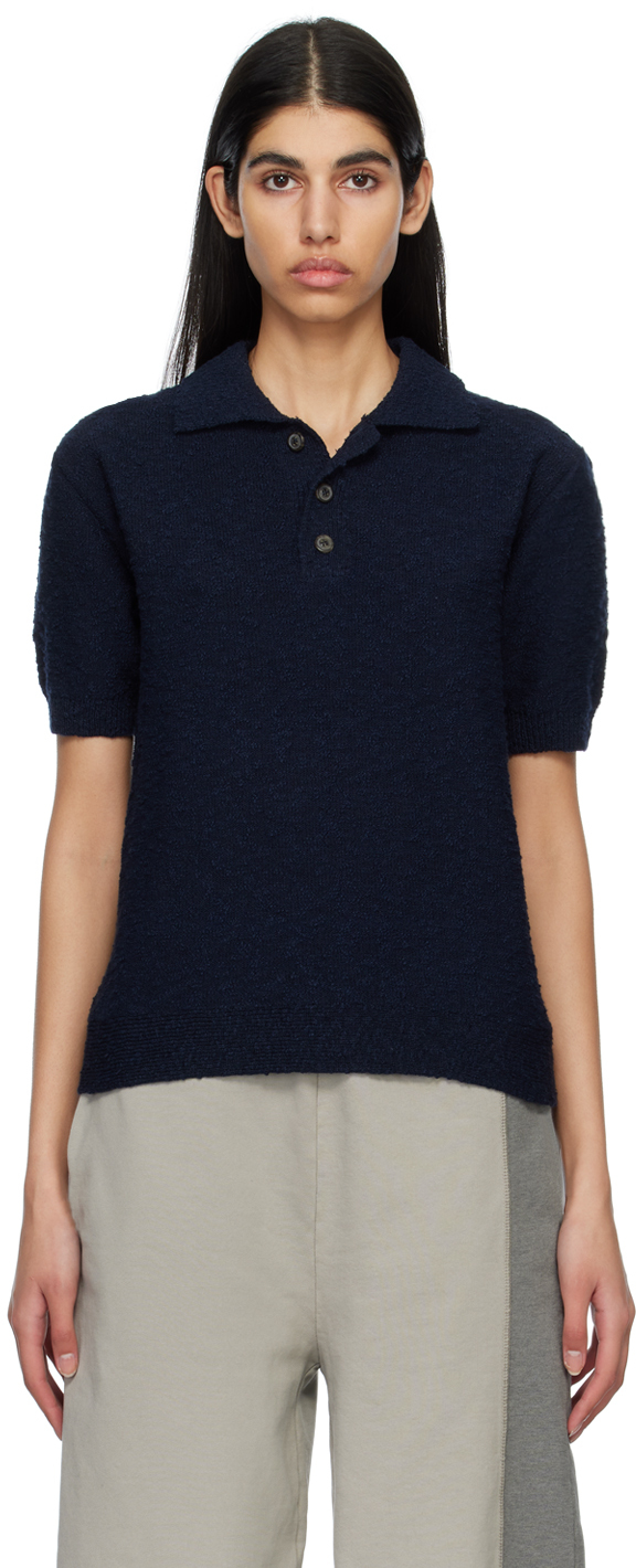 Maison Margiela: Navy Nostalgic Polo | SSENSE