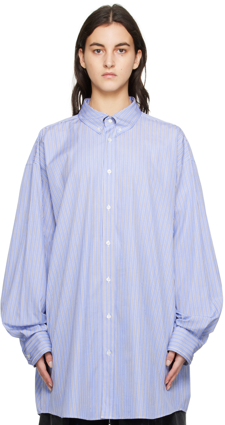 MAISON MARGIELA BLUE STRIPED SHIRT