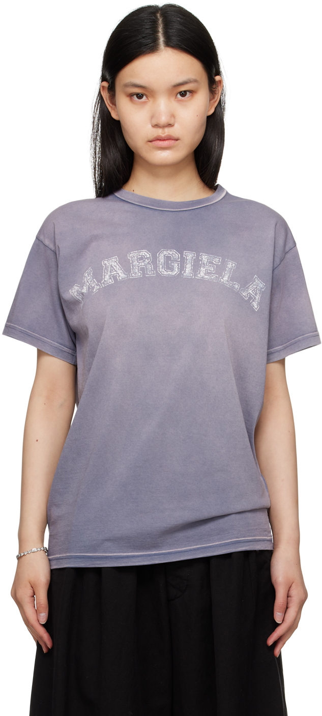Maison Margiela Purple Printed T-shirt In 225 Lilac