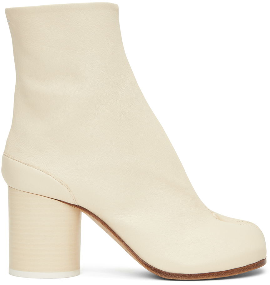 MAISON MARGIELA OFF-WHITE TABI ANKLE BOOTS