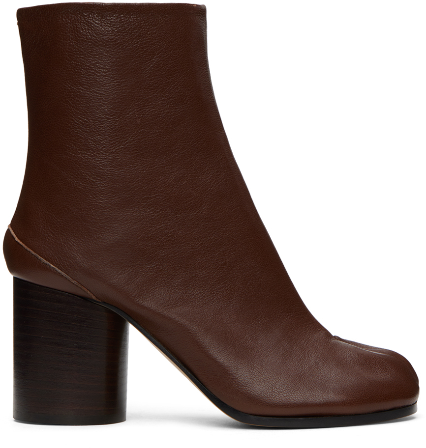 Brown Tabi Boots by Maison Margiela on Sale