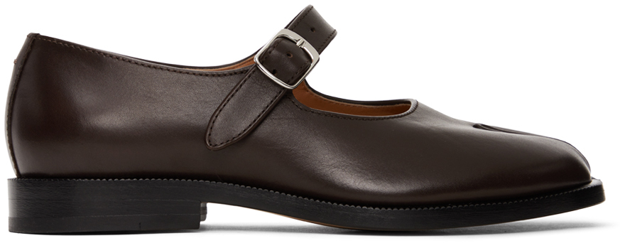 MAISON MARGIELA BROWN TABI MARY-JANE LOAFERS