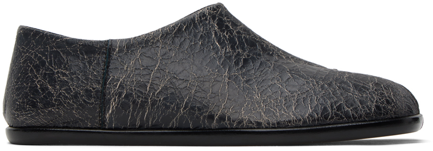 Maison Margiela Tabi Slip-on Loafers In H9458 Beige/black