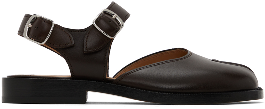 Maison Margiela Brown Tabi Sandals In T2154 Dark Brown