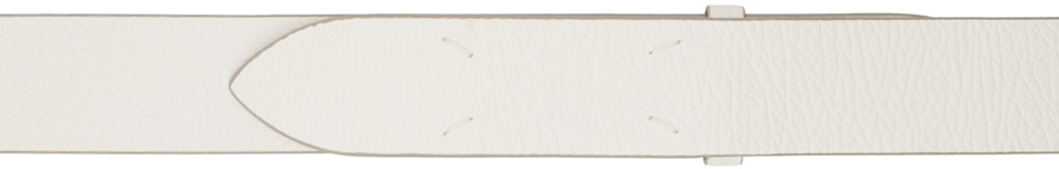 Maison Margiela Off-white Leather Belt In H0157 White