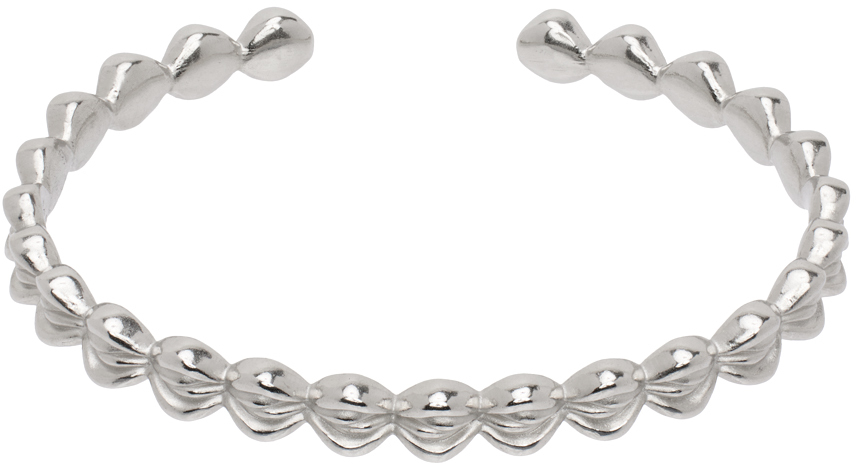 Maison Margiela Timeless Cuff Bracelet In Silver