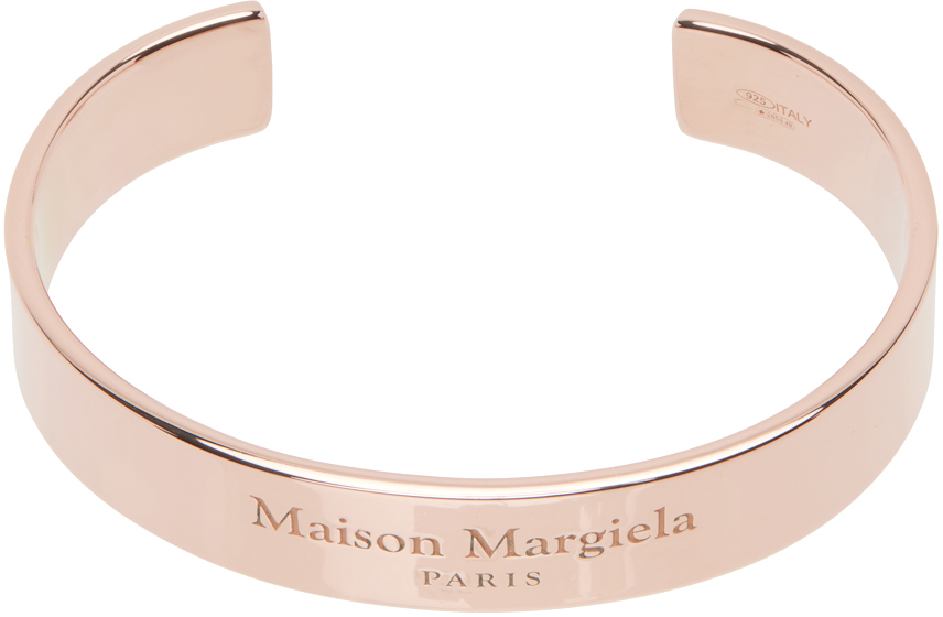 Maison Margiela Rose Gold Engraved Cuff Bracelet