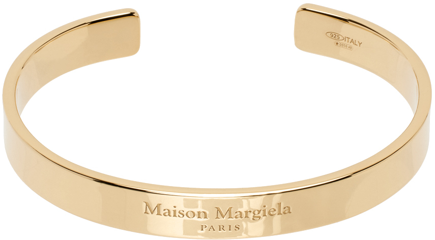MAISON MARGIELA GOLD ENGRAVED CUFF BRACELET