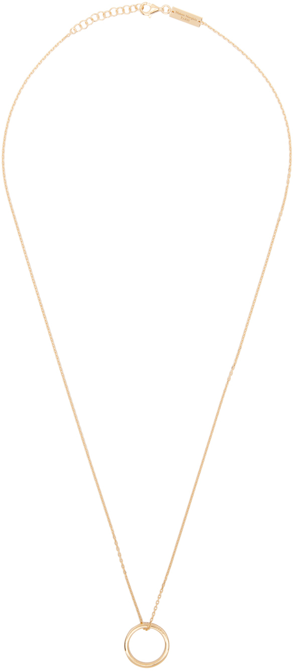 Gold Ring Pendant Necklace