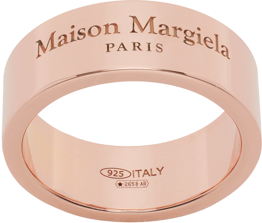 Maison Margiela: Rose Gold Engraved Ring | SSENSE