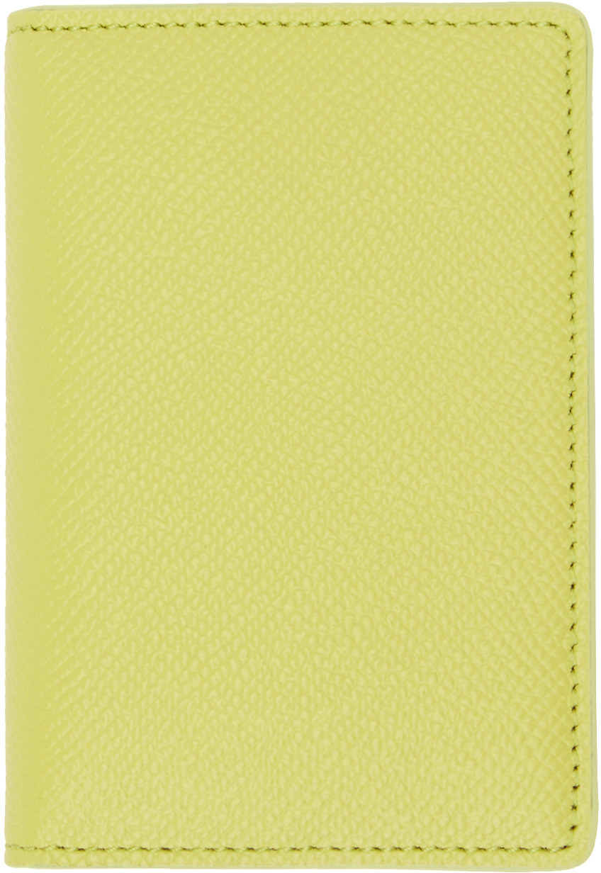 Maison Margiela Yellow Four Stitches Card Holder In T7320 Cèdro