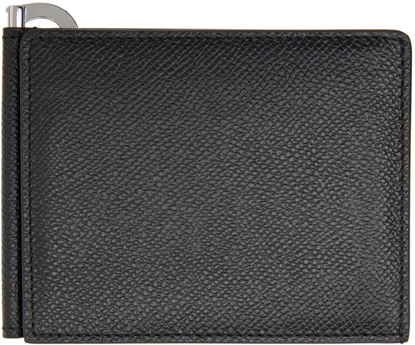 Maison Margiela Black Leather Trifold Wallet
