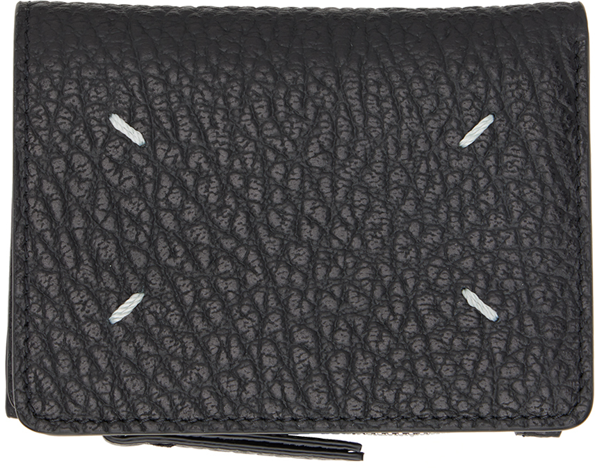 Maison Margiela Black Four Stitches Wallet In T8013 Black