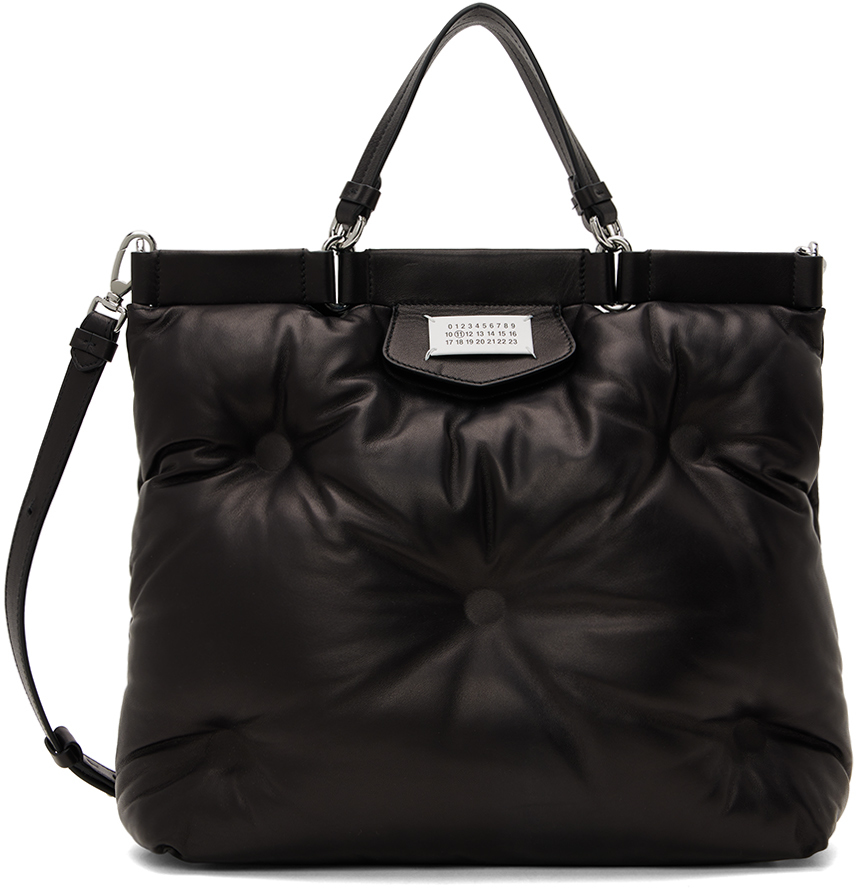 Maison Margiela Black Medium Glam Slam Shopping Bag In T8013 Black
