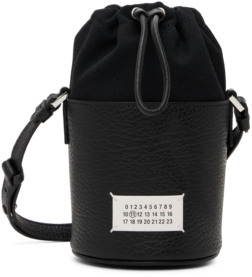 Maison Margiela Black Mini 5ac Bucket Tote In T8013 Black