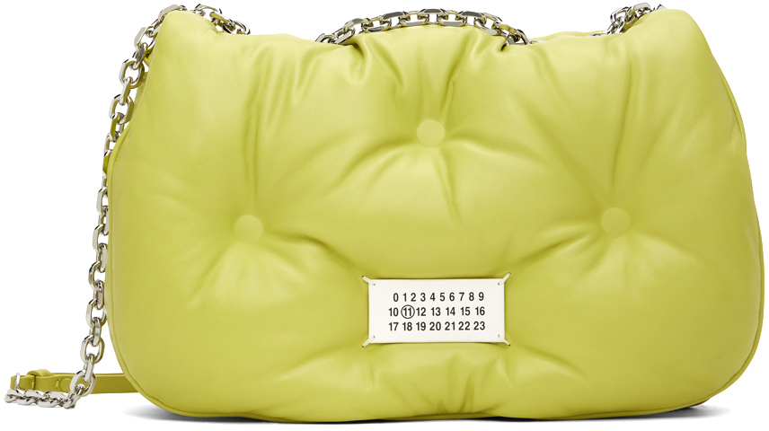 Maison Margiela Green Medium Glam Slam Flap Messenger Bag In T7320 Cèdro
