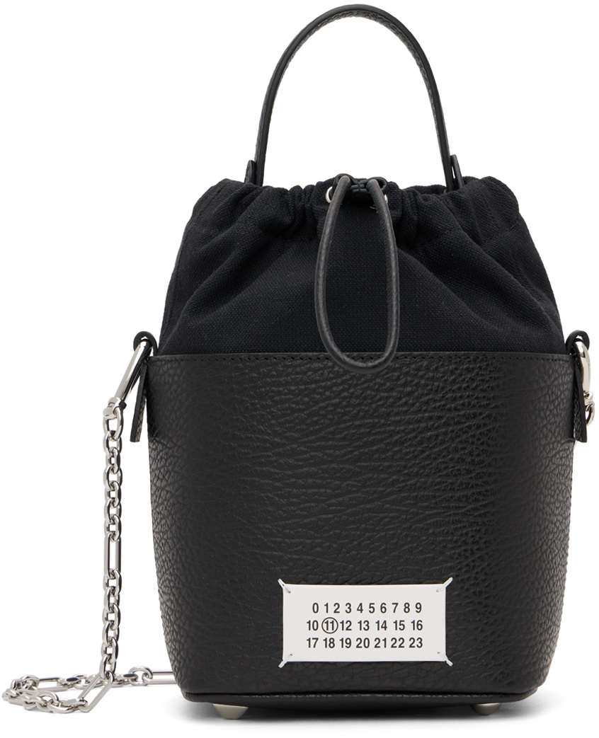 Maison Margiela: Black Small 5AC Bucket Bag | SSENSE Canada