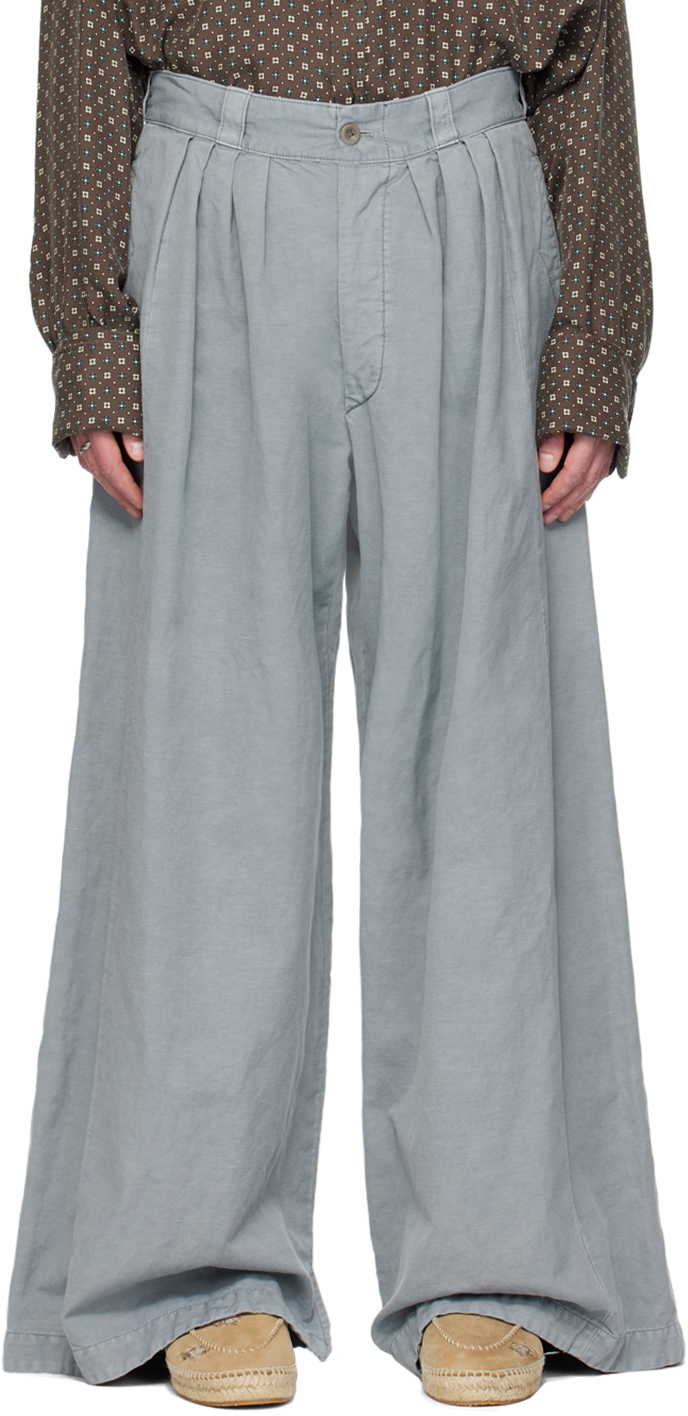 MAISON MARGIELA BLUE RELAXED TROUSERS