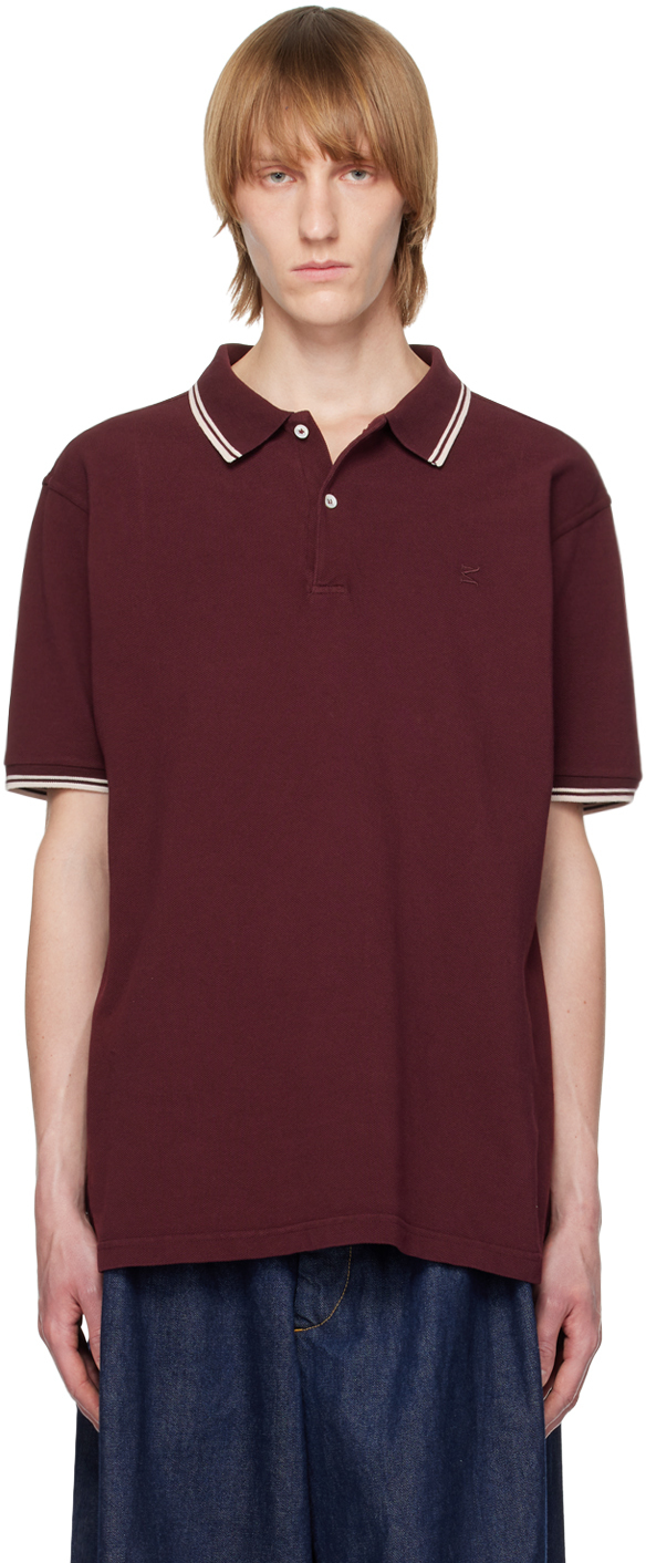 MAISON MARGIELA BURGUNDY SPREAD POLO