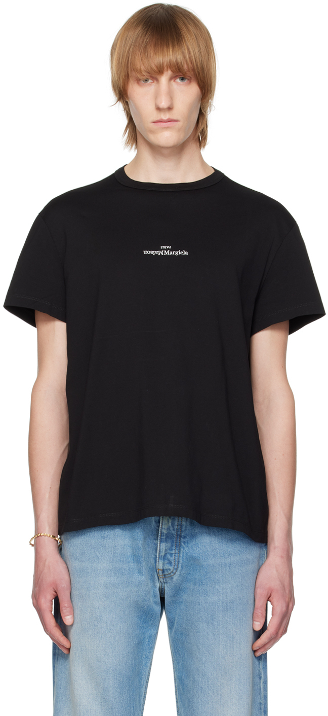 Black Distorted T-Shirt by Maison Margiela on Sale