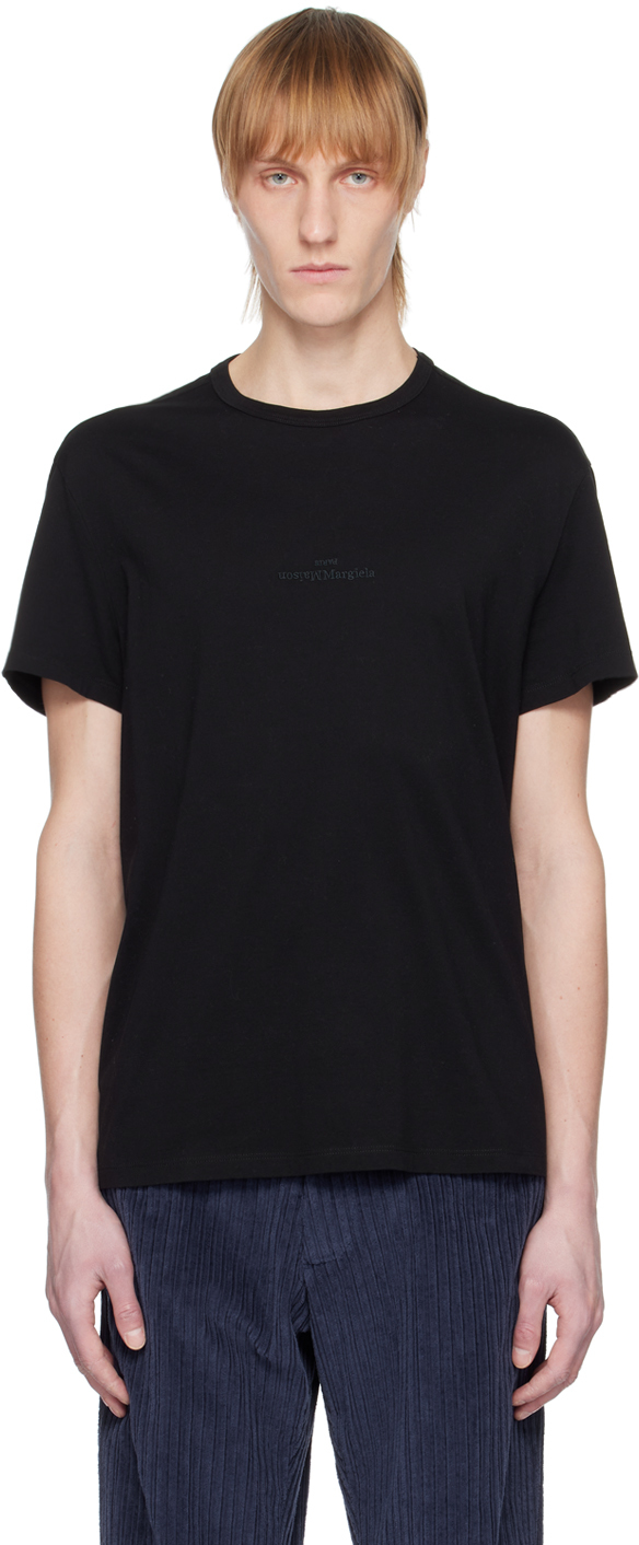 Maison Margiela: Black Distorted T-Shirt | SSENSE UK
