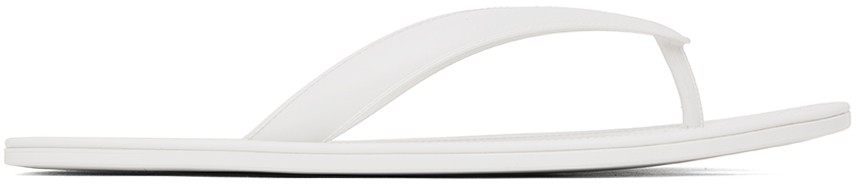 Maison Margiela White Tabi Flip Flops In H0518 Off White