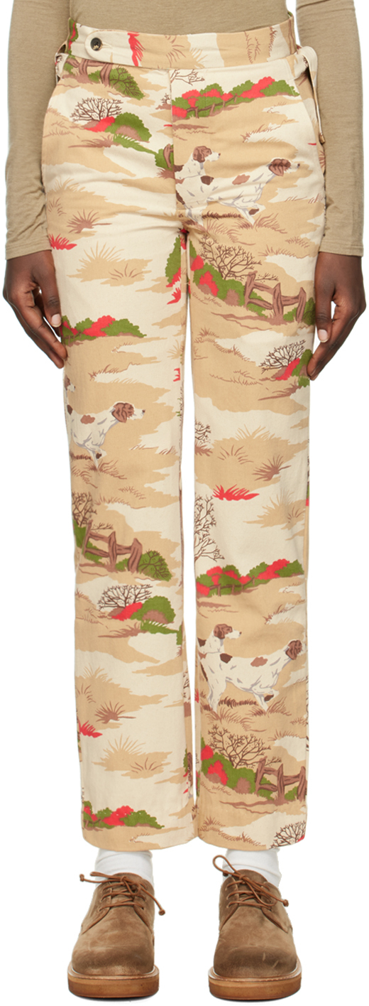 Bode Beige Pointing Dog Trousers