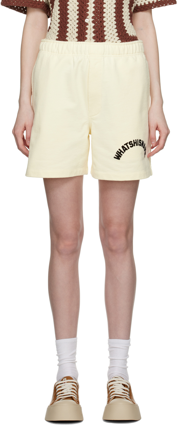 Bode Off-white 'whatshisname' Shorts In Cream