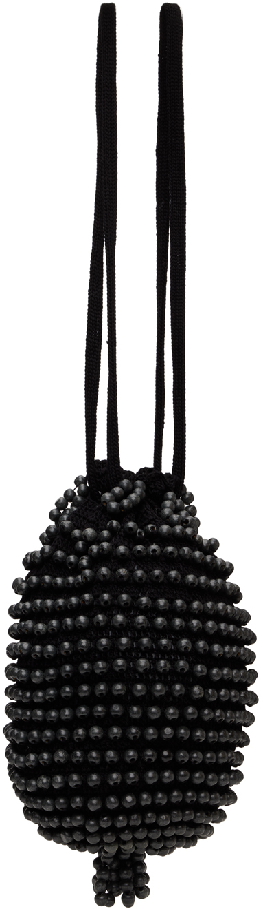 Bode Black Large Beaded Pouch | Smart Closet