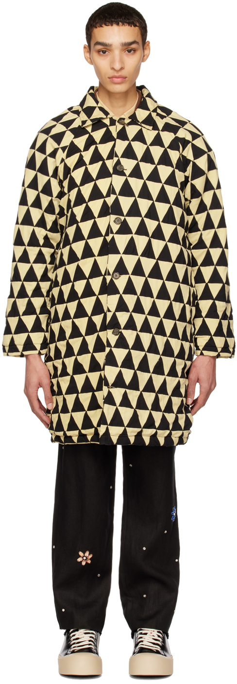 Bode: Black & Off-White Thousand Pyramids Coat | SSENSE UK