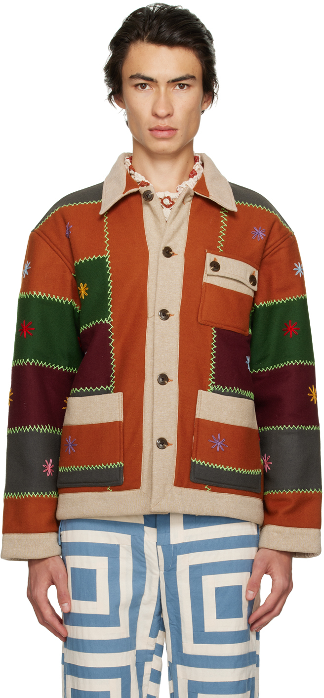 Shop Bode Mutlicolor Autumn Jacket In Multi Multi