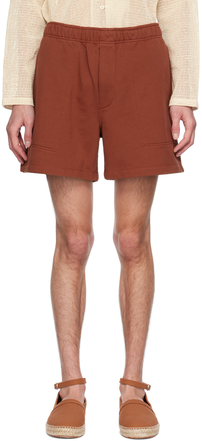 Bode Brown Sweat Shorts In Brown Brown