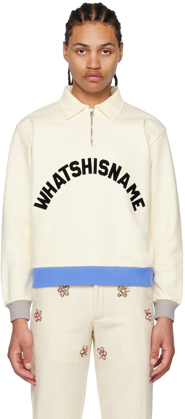 Bode Off-white 'whatshisname' Sweatshirt In Cream Cream