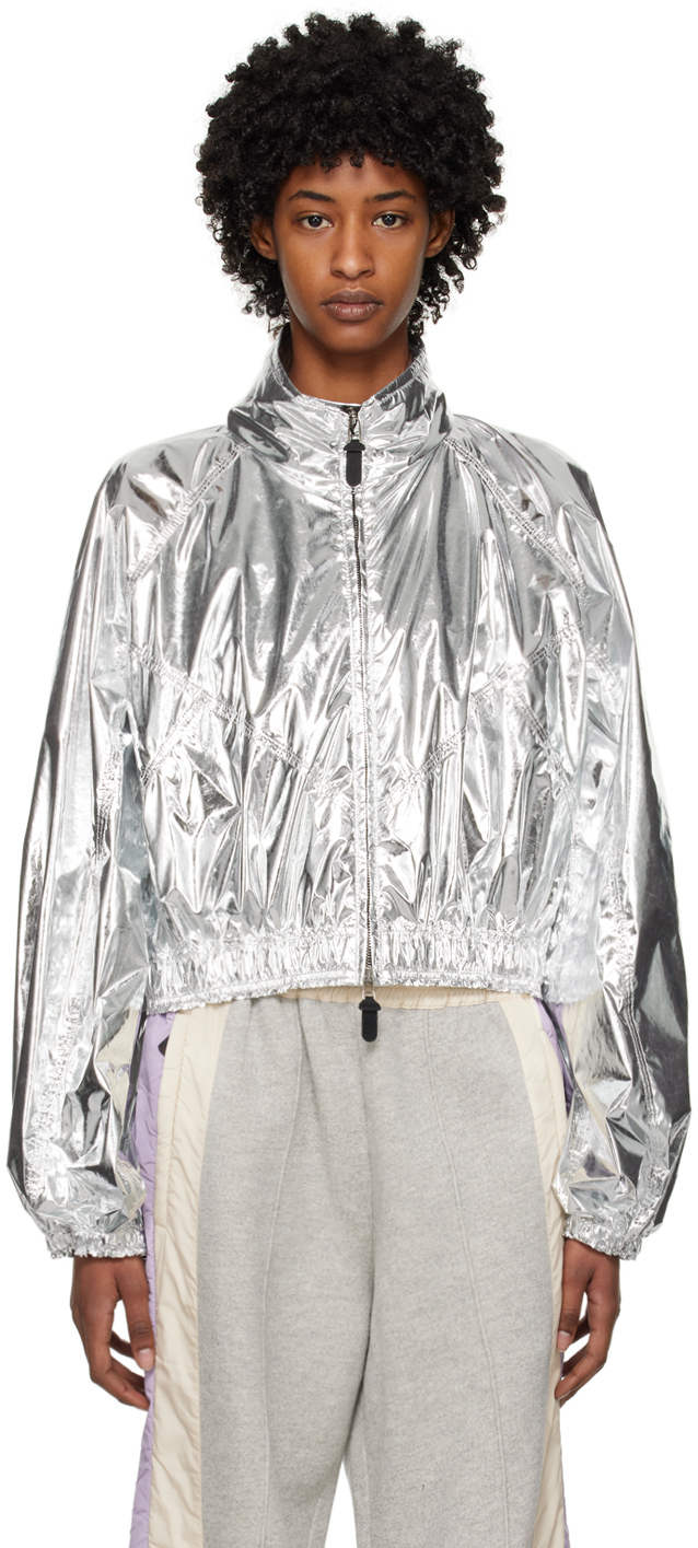 Shop Moncler Genius Moncler X Alicia Keys Silver Flatbush Jacket In 900 Silver