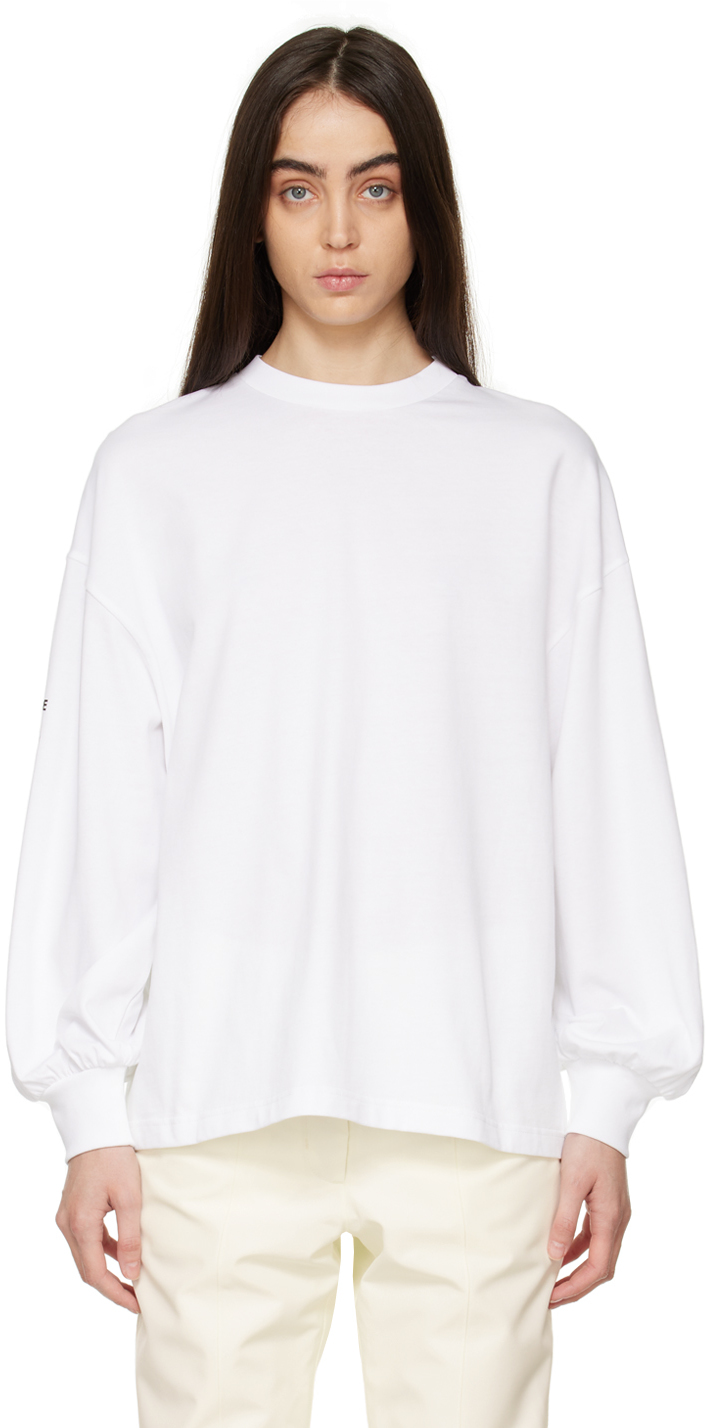 White Crewneck Long Sleeve T-Shirt