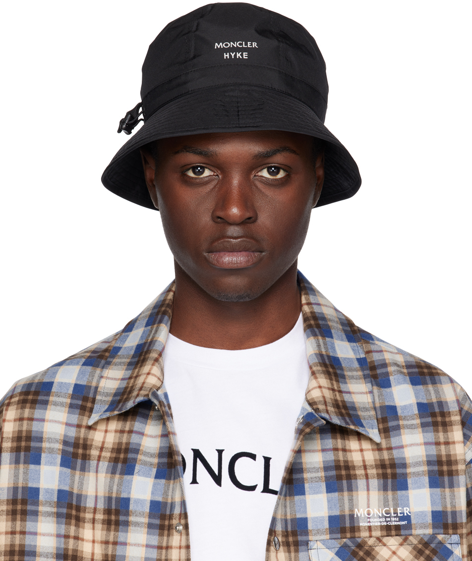 Shop Moncler Genius 4 Moncler Hyke Black Bucket Hat In 999 Black
