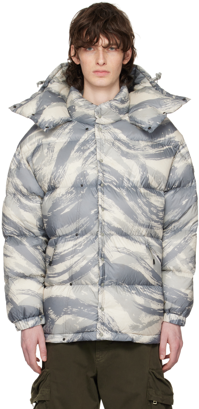 Moncler Genius Galenstock Brushstroke-print Quilted Down Jacket In F92 Grey Camo
