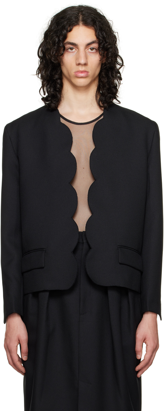 Black Scallop Edge Jacket