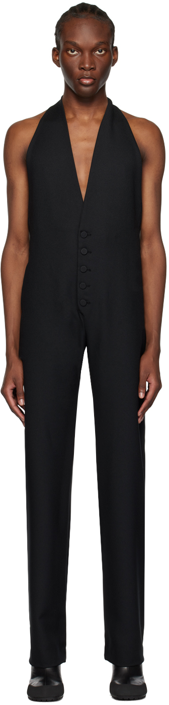 Random Identities Black Tailored Jumpsuit | ModeSens