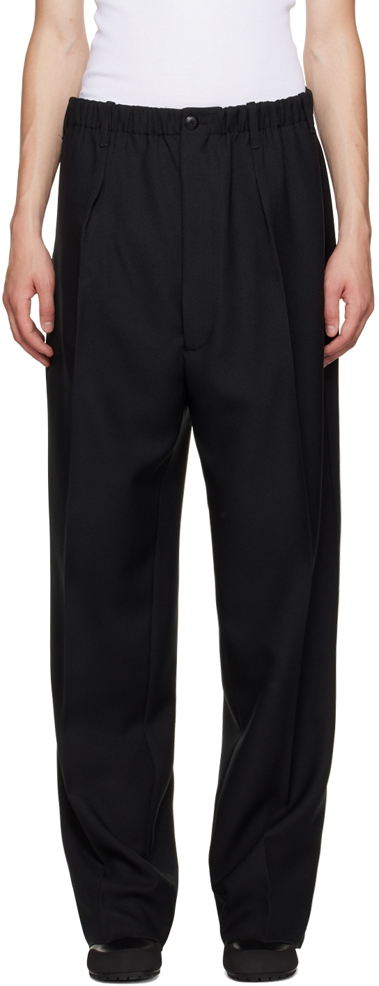 Black Pleated Trousers
