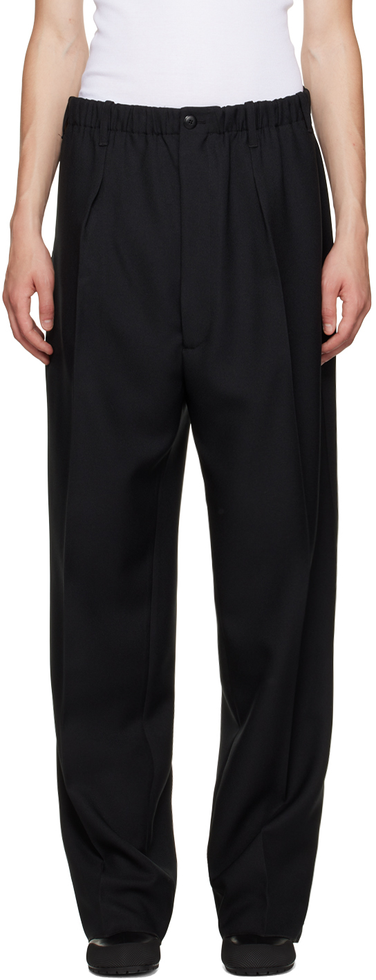 Random Identities: Black Pleated Trousers | SSENSE