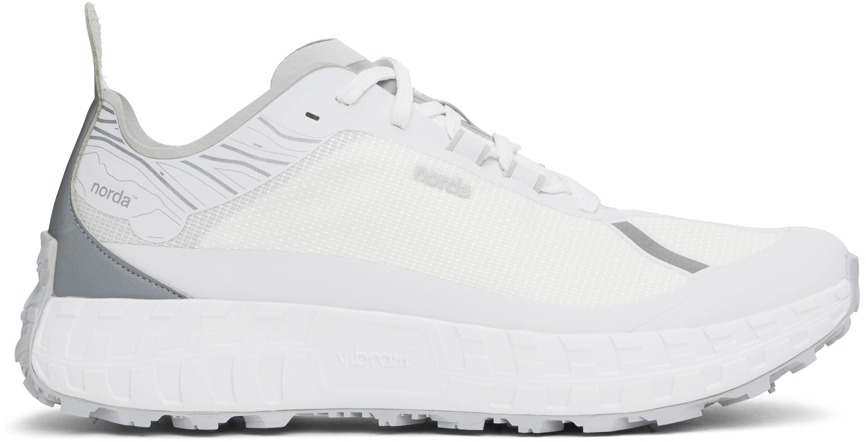 Norda: White & Silver 'norda 001' Sneakers | SSENSE