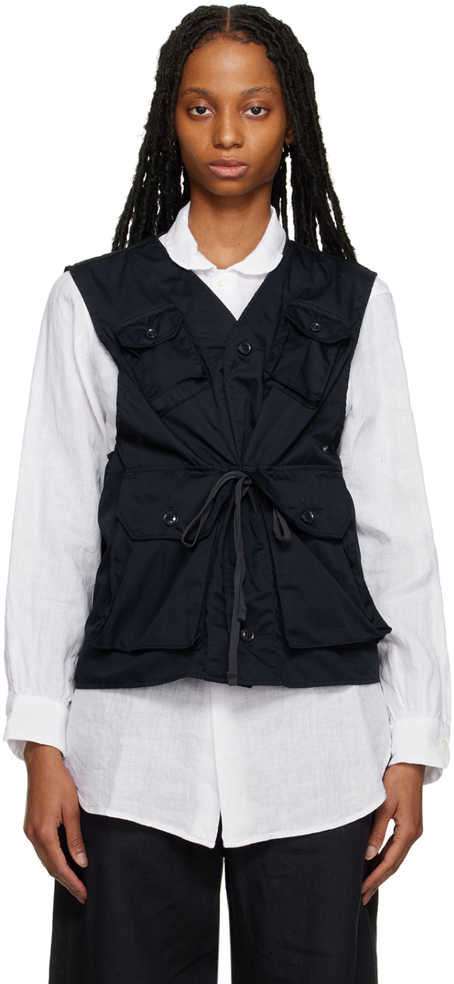 Navy C-1 Vest by Engineered Garments on Sale