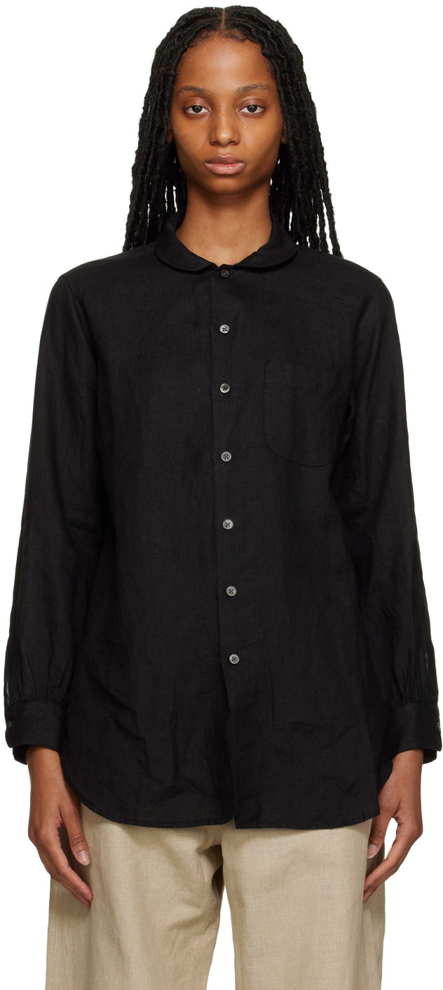 Chemise Noire à Volants Emma James Taille XL - Modèle Régulier, Neuf Avec Étiquettes