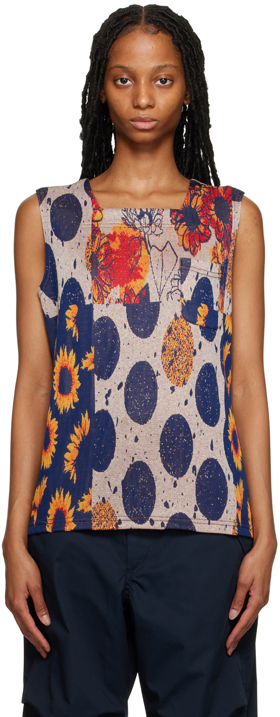 Engineered Garments Multicolor Floral Tank Top In Cb010 Red/navy Sunfl