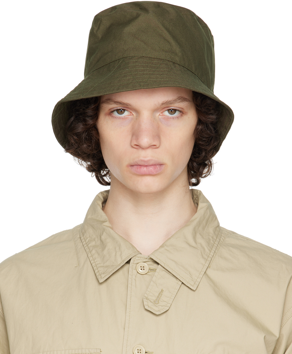 Engineered Garments Green Quilted Bucket Hat | ModeSens