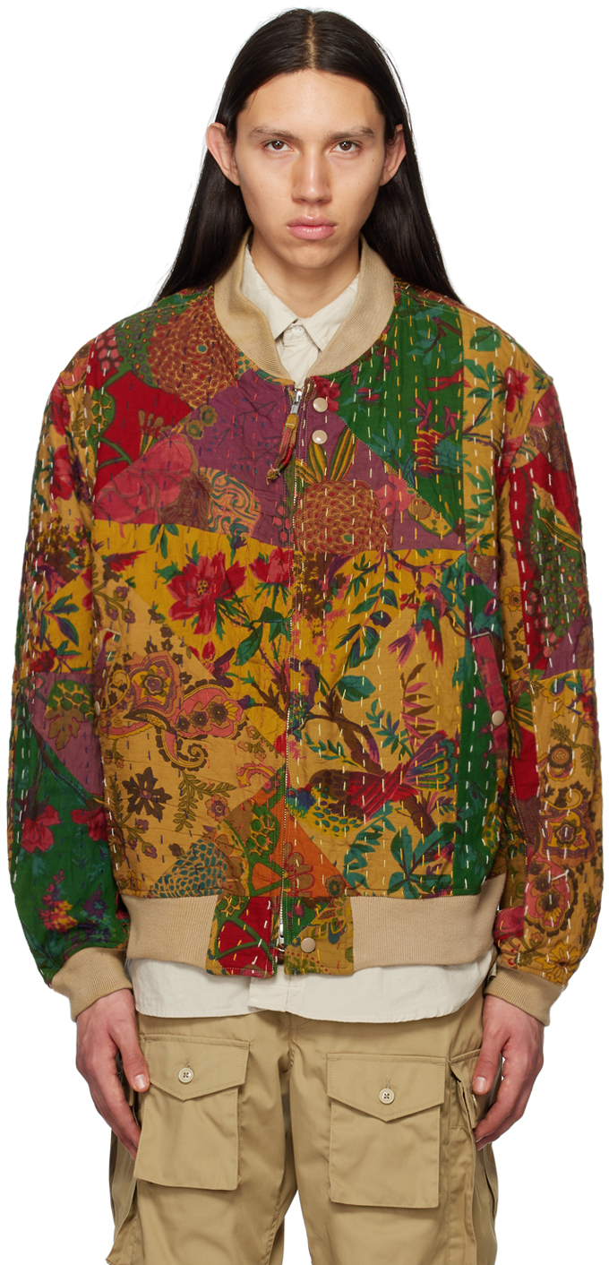 Engineered Garments: Multicolor Embroidered Bomber Jacket | SSENSE