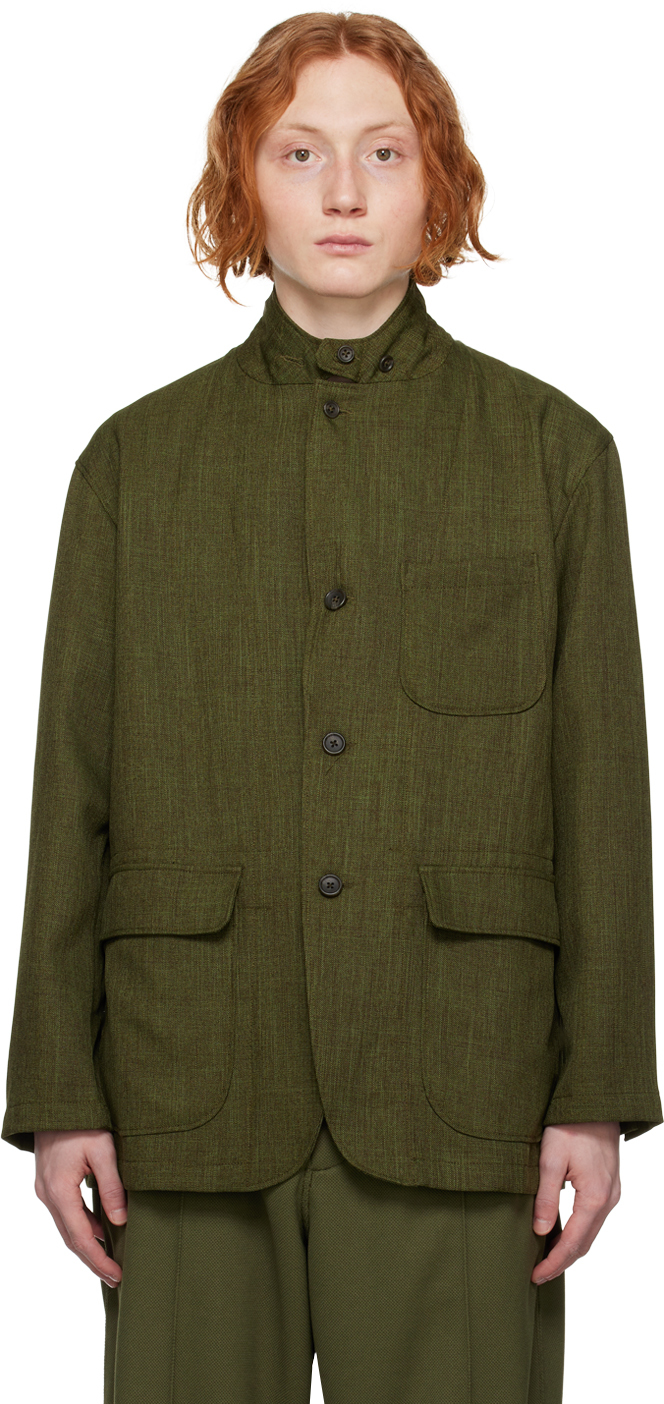 Engineered Garments: Khaki Loiter Blazer | SSENSE