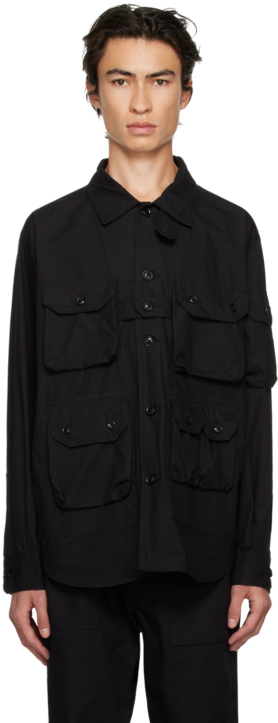 Engineered Garments Black Explorer Jacket In Zt156 Black Cotton D