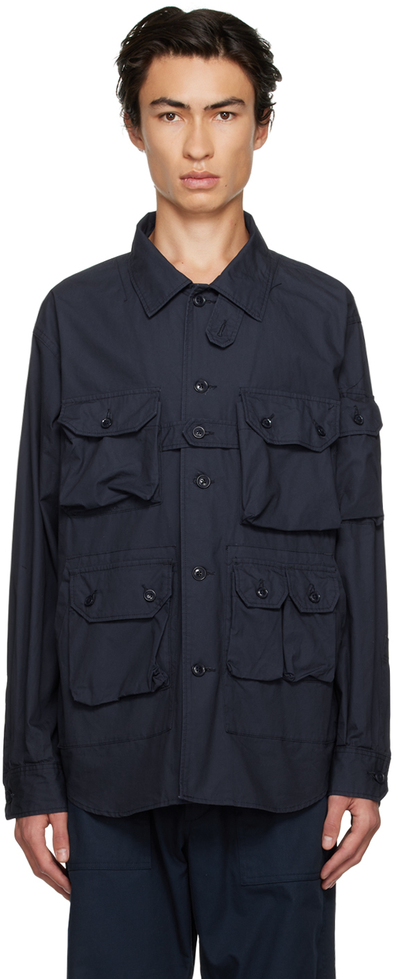 Navy Explorer Jacket by Engineered Garments on Sale